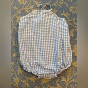 Classic Blue Gingham Baby Diaper Cover